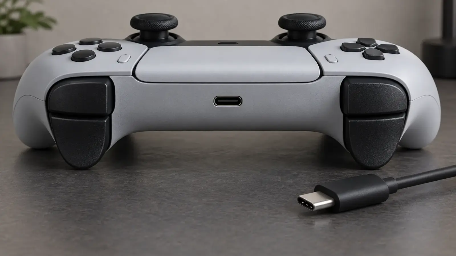 USB-гнездо контроллера и отключённый кабель